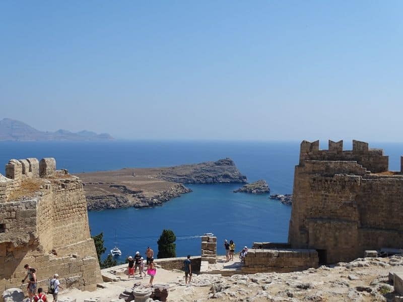 The view from the Acropolis Lindos Rhodes