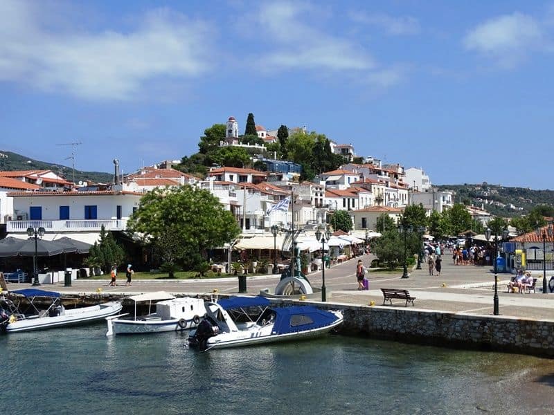 the town of Skiathos from Bourtzi