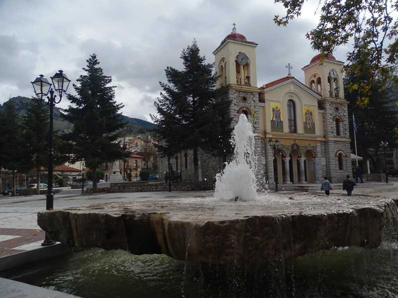 central square of Kalavrita