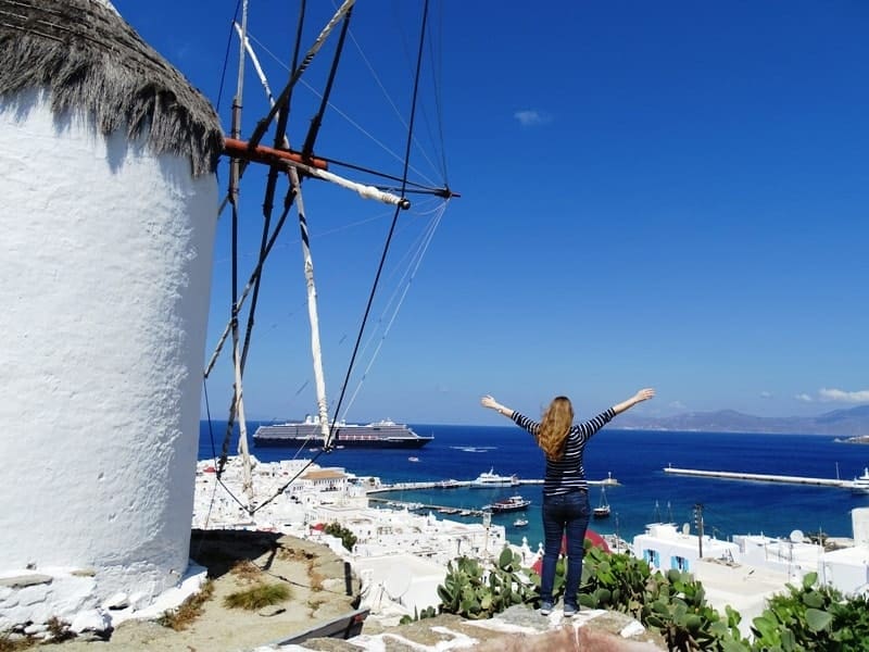 The view from the windmill of Boni in Mykonos - things to do in Mykonos