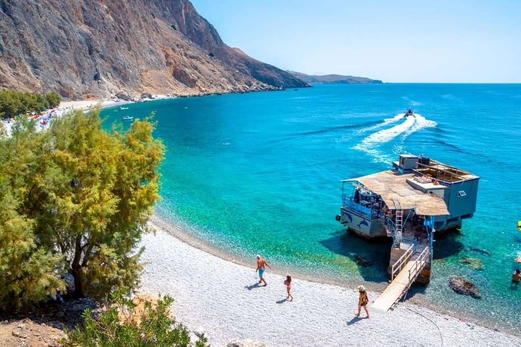 Glyka Nera beach (Sweet Water ) Best beaches in Crete