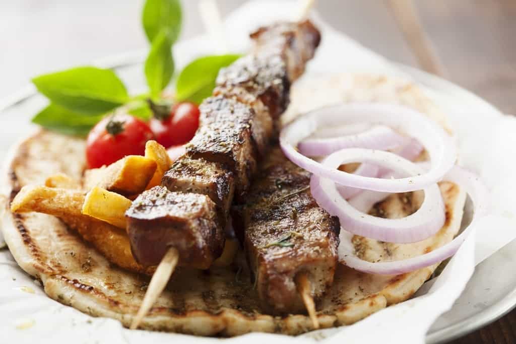 Greek souvlaki - famous greek dish