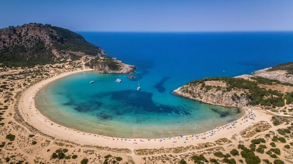 Best sandy beaches in Greece - Voidokilia