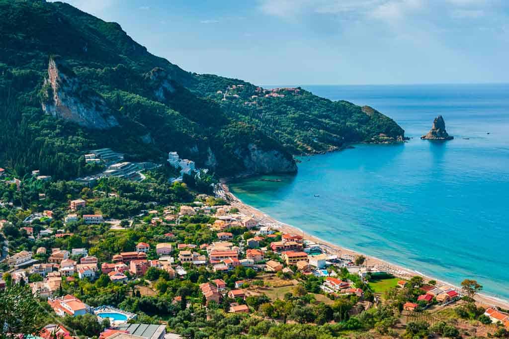 Famous beaches in Corfu-Agios-Gordios-beach