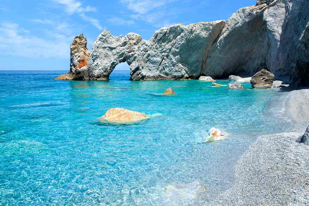 Lalaria Beach, Skiathos - best greek islands for beaches