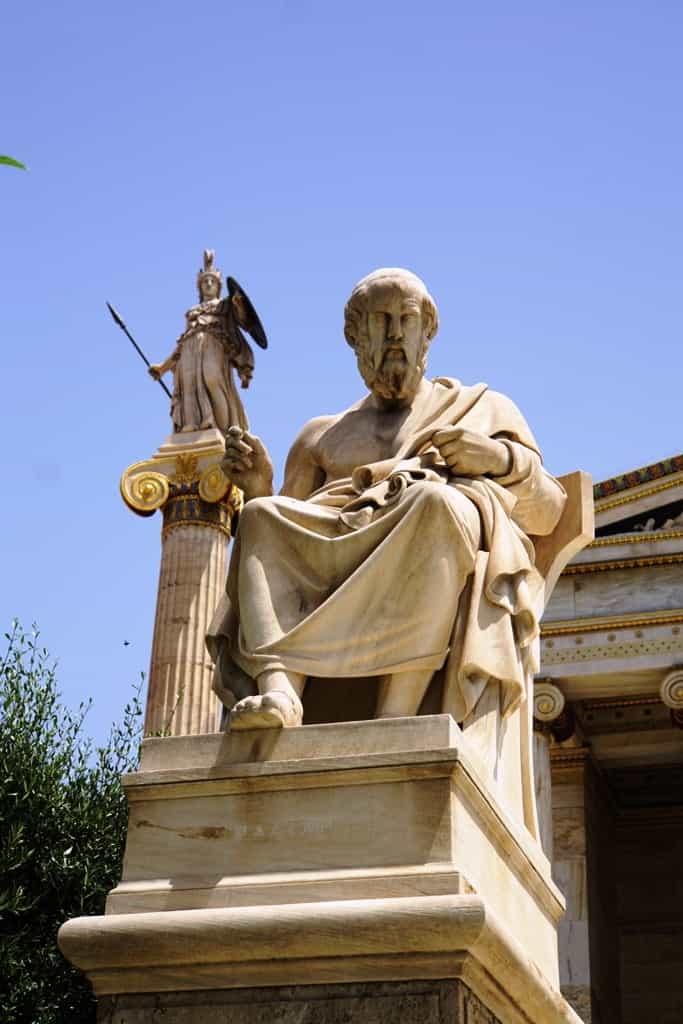 statue of Plato in Athens