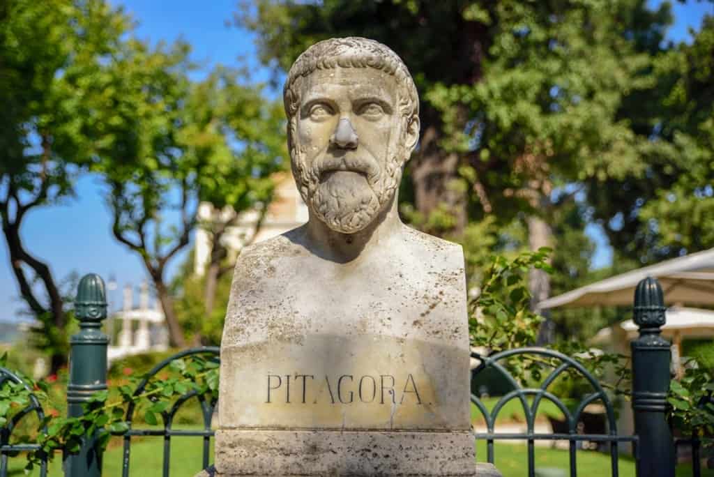 Pythagoras statue in Rome