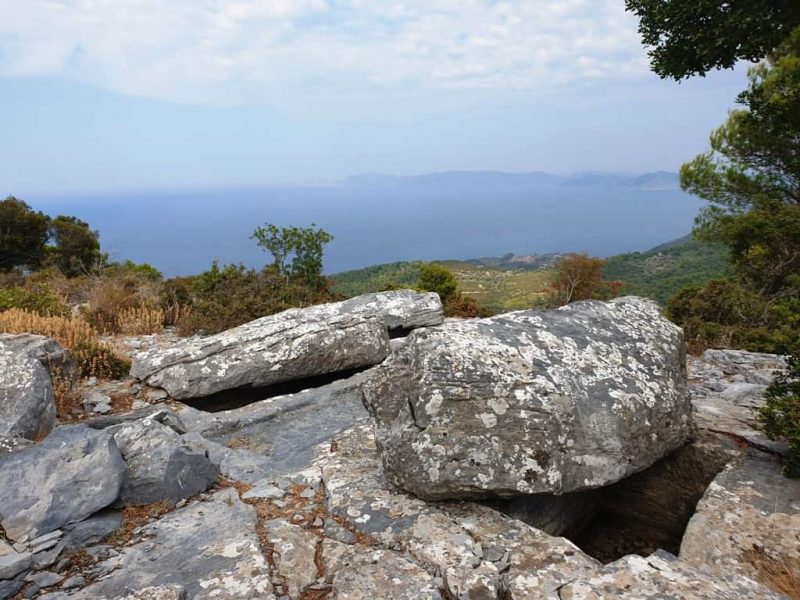Sendoukia Carved Graves = Things to do in Skopelos