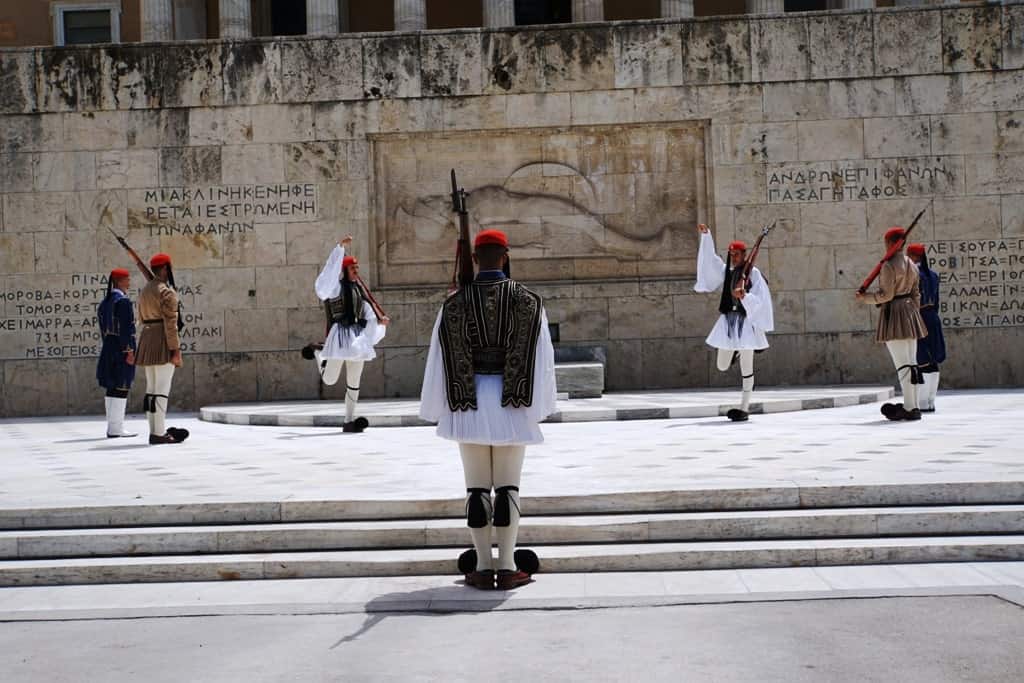 the change of the guards in Athens - Evzones
