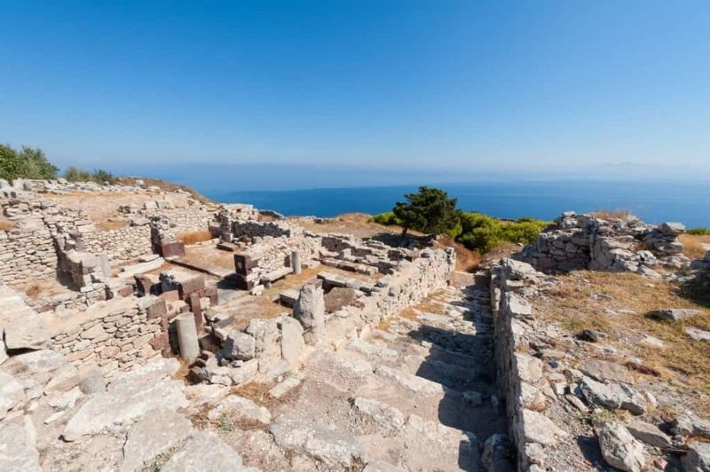 Ancient Thera historic site on Santorini Greece
 