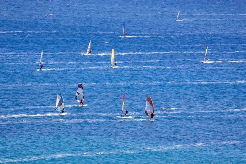 windsurfing in Lefkada is very popular