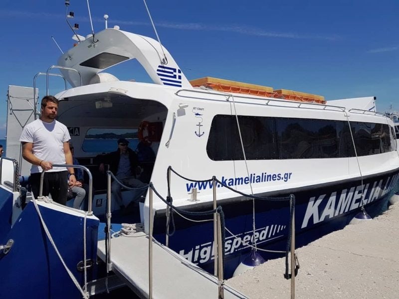 Fast ferry gioing from Corfu to Paxos Island
