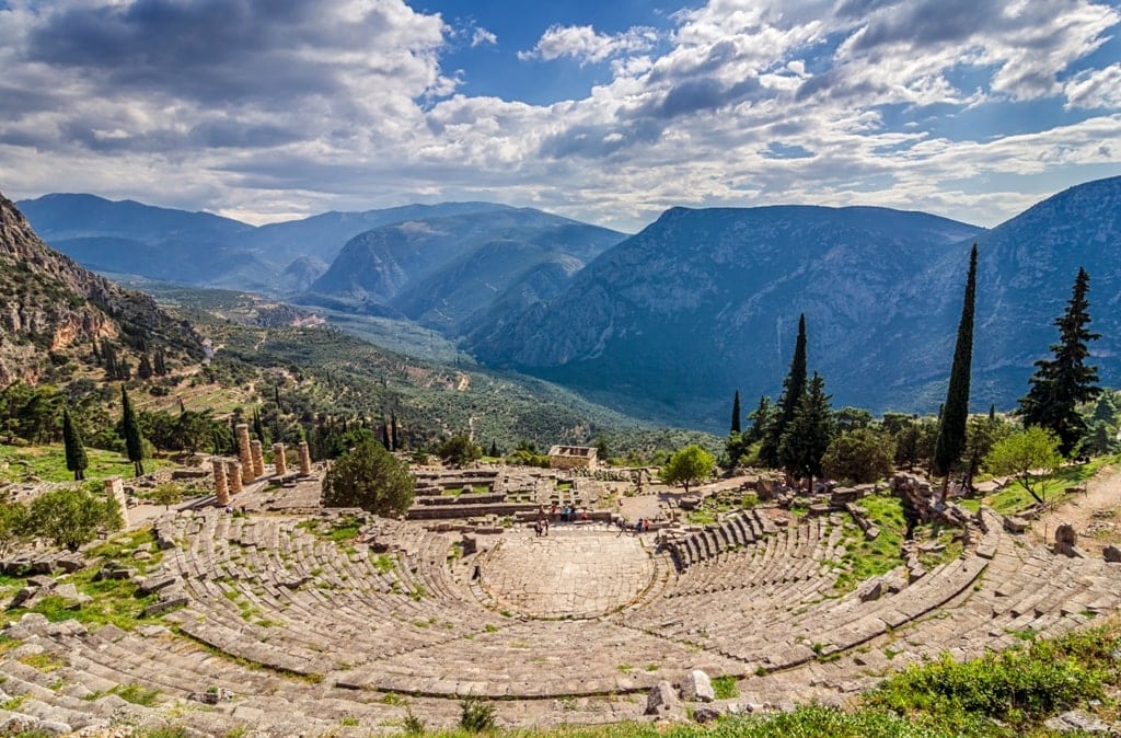 Ancient Theater of Delphi in Greece