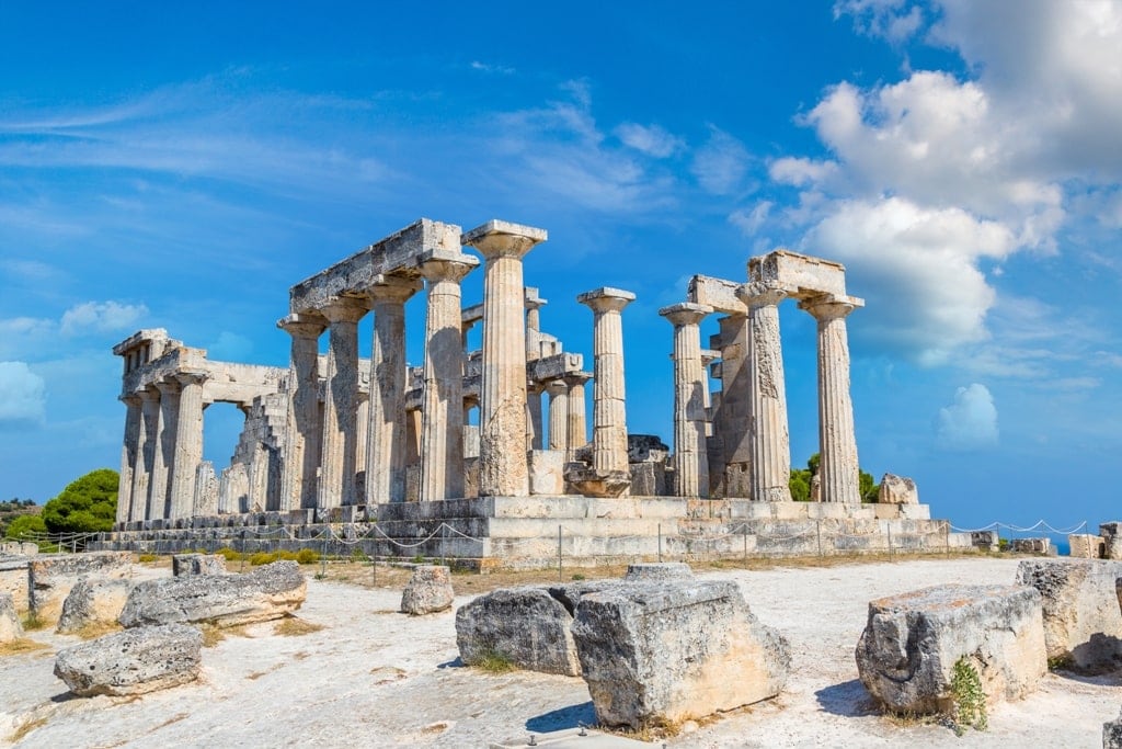 Aphaia temple on Aegina - Saronic Islands Greece