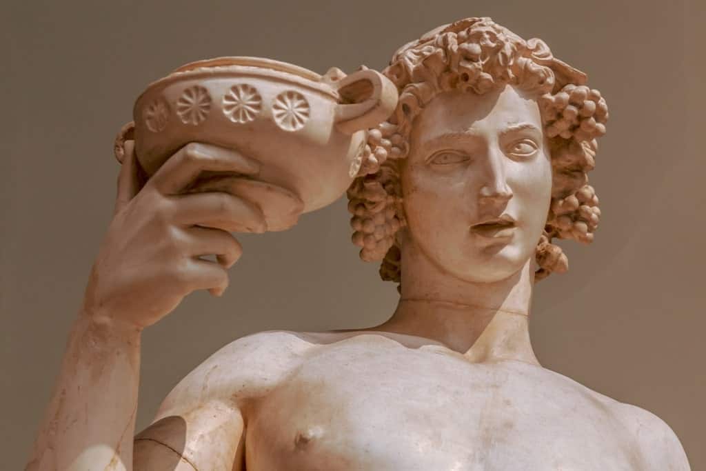 Dionysus Bacchus Wine statue portrait
