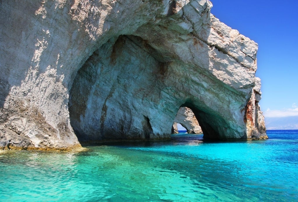 Zante's Blue Caves - Famous Blue caves in Greece