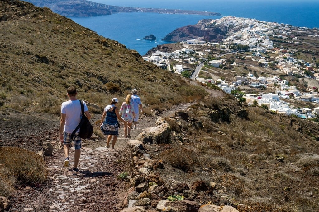 Hiking from Fira to Oia in Santorini - Best Greek island to hike