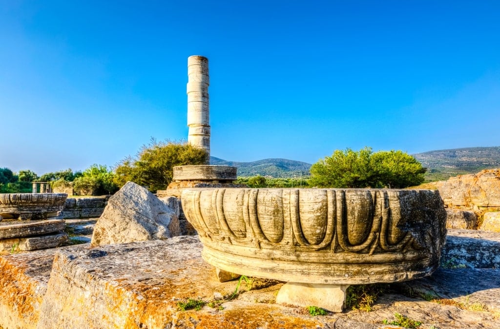 The Heraion of Samos was a large sanctuary to the goddess Hera
 