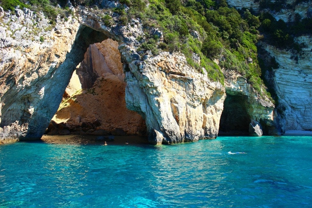 Blue Caves Paxos Greece