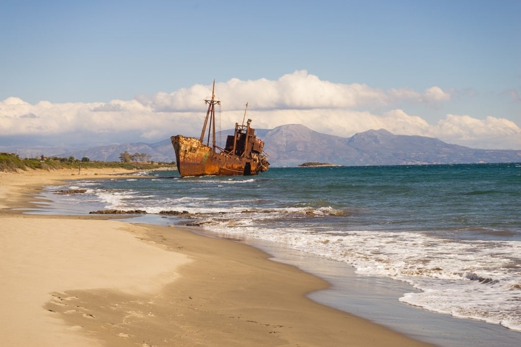 Shipwreck Dimitrios in Peloponnese Greece