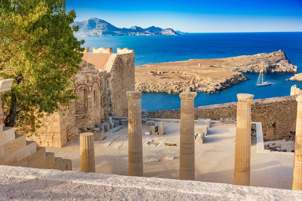Lindos Acropolis in Rhodes - Greek islands to  visit in May