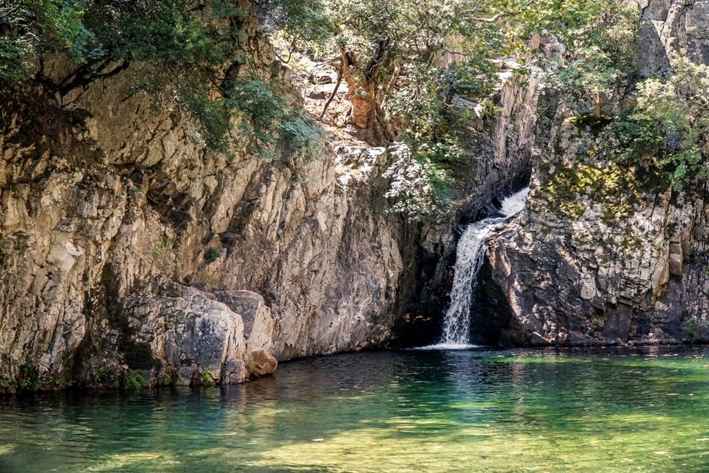 Gria Vathra waterfall - best waterfalls in Greece