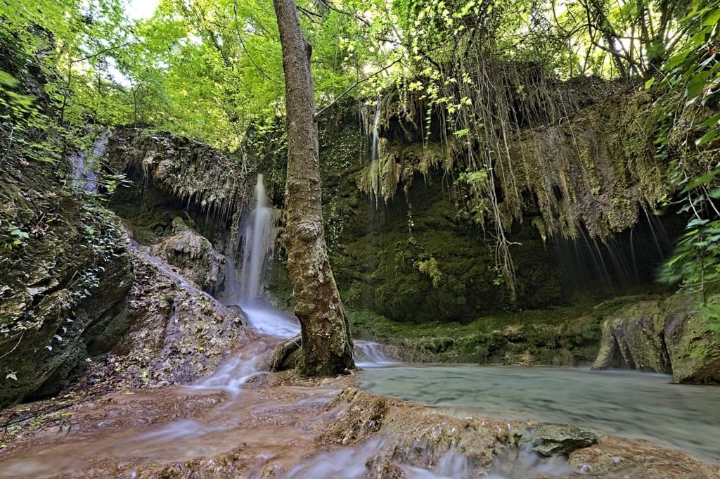 Skra Waterfall in Greece