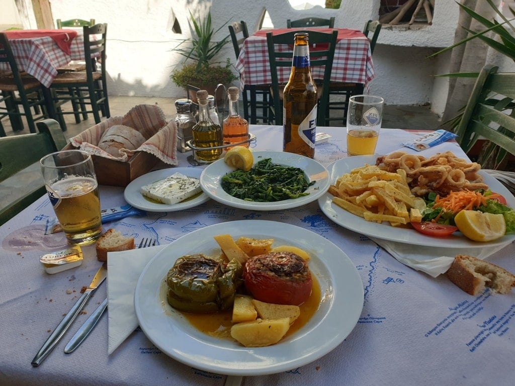 Taverna in Naxos Greece