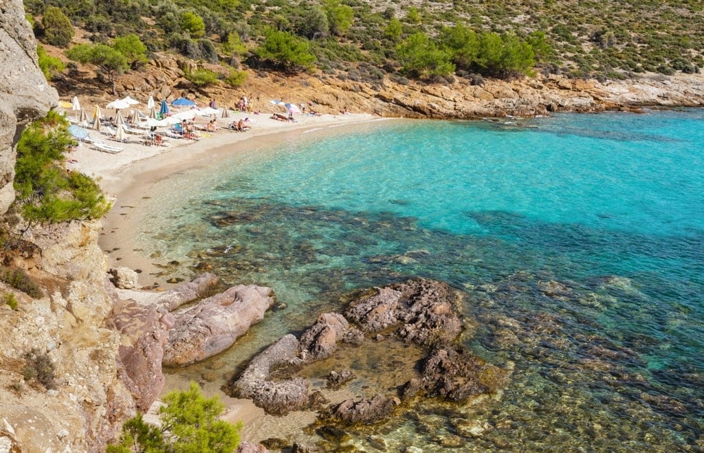 Notos beach in Thassos Island Greece