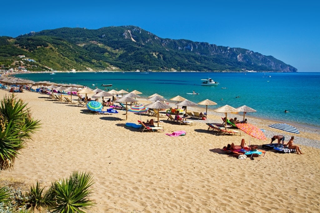 Agios Georgios beach - where to stay in Corfu