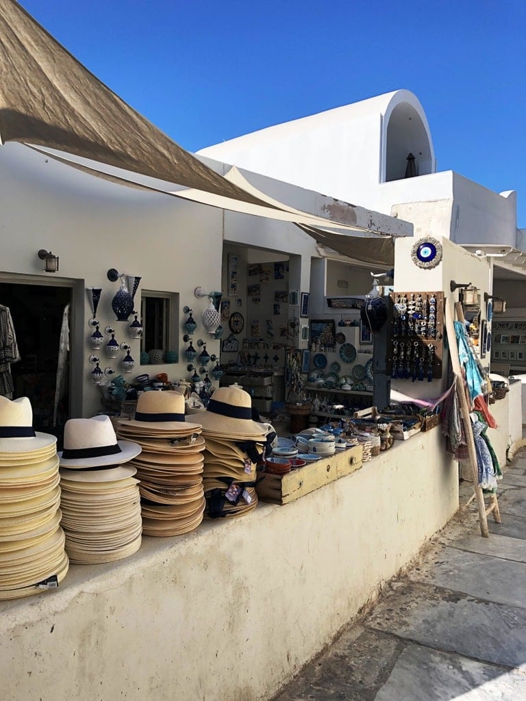 Shopping for souvenirs  in Oia Santorini