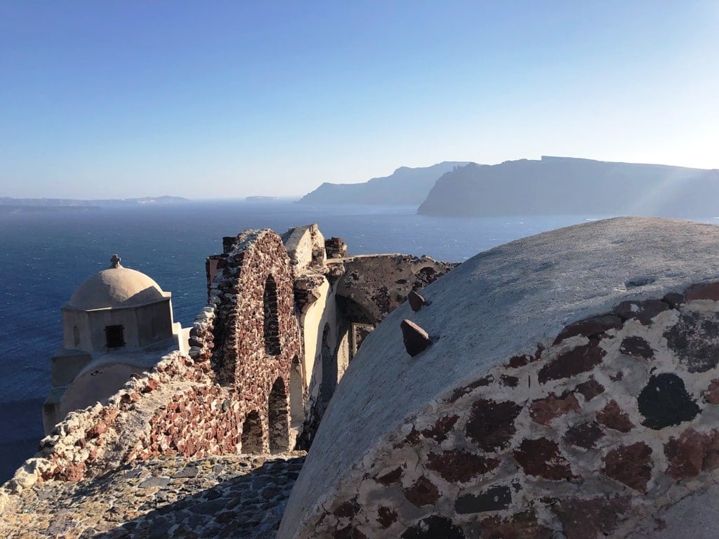 The Castle of Aghios Nikolaos in Oia Santorini