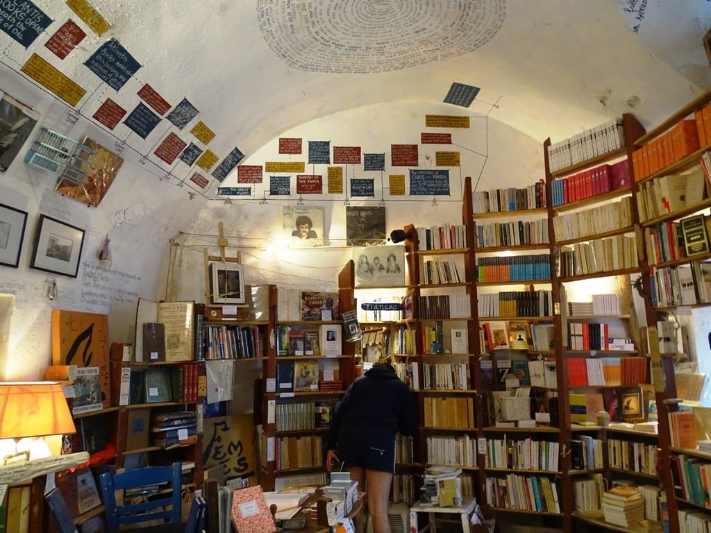 Inside Atlantis Bookstore Oia Santorini