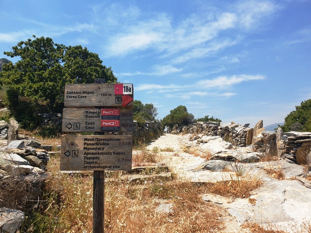Hiking paths in Andros
