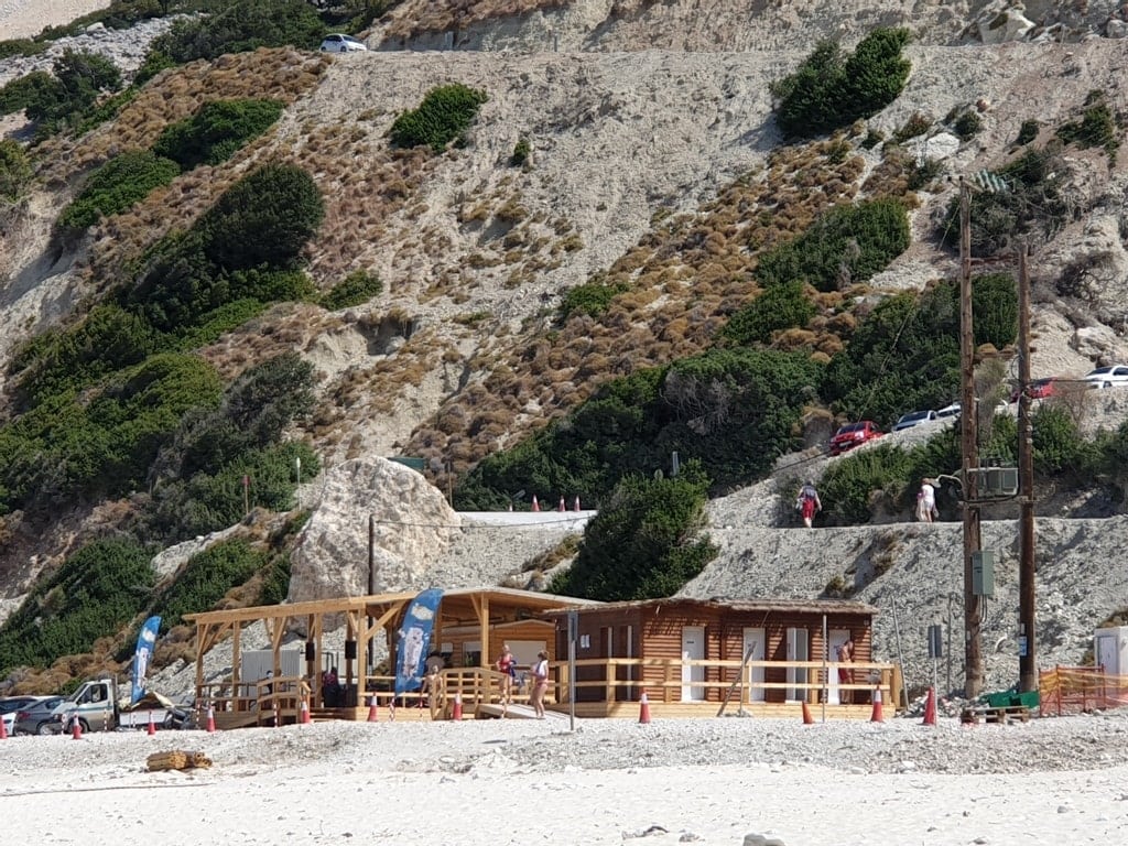 cantine at Myrtos Beach