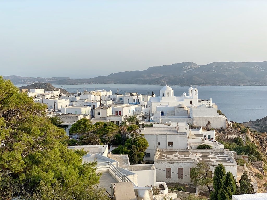 view from Kastro in Plaka, Milos