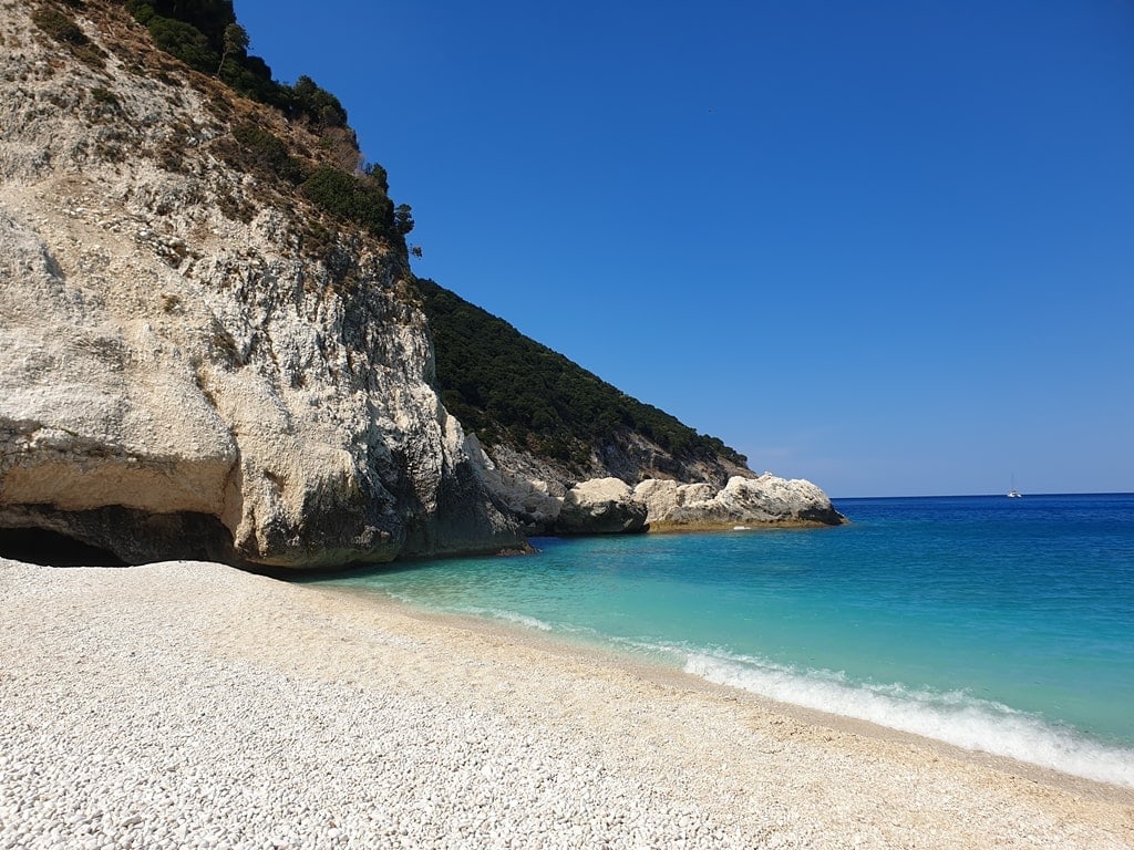 Myrtos famous beach in Kefalonia