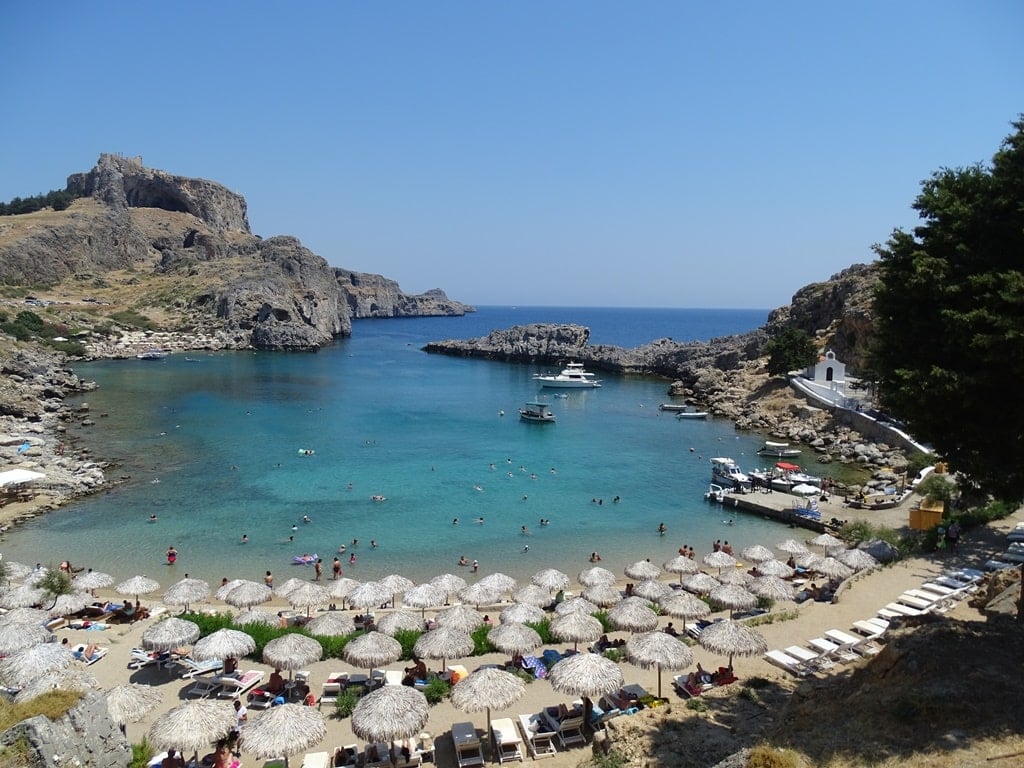 St Pauls bay in Lindos Rhodes