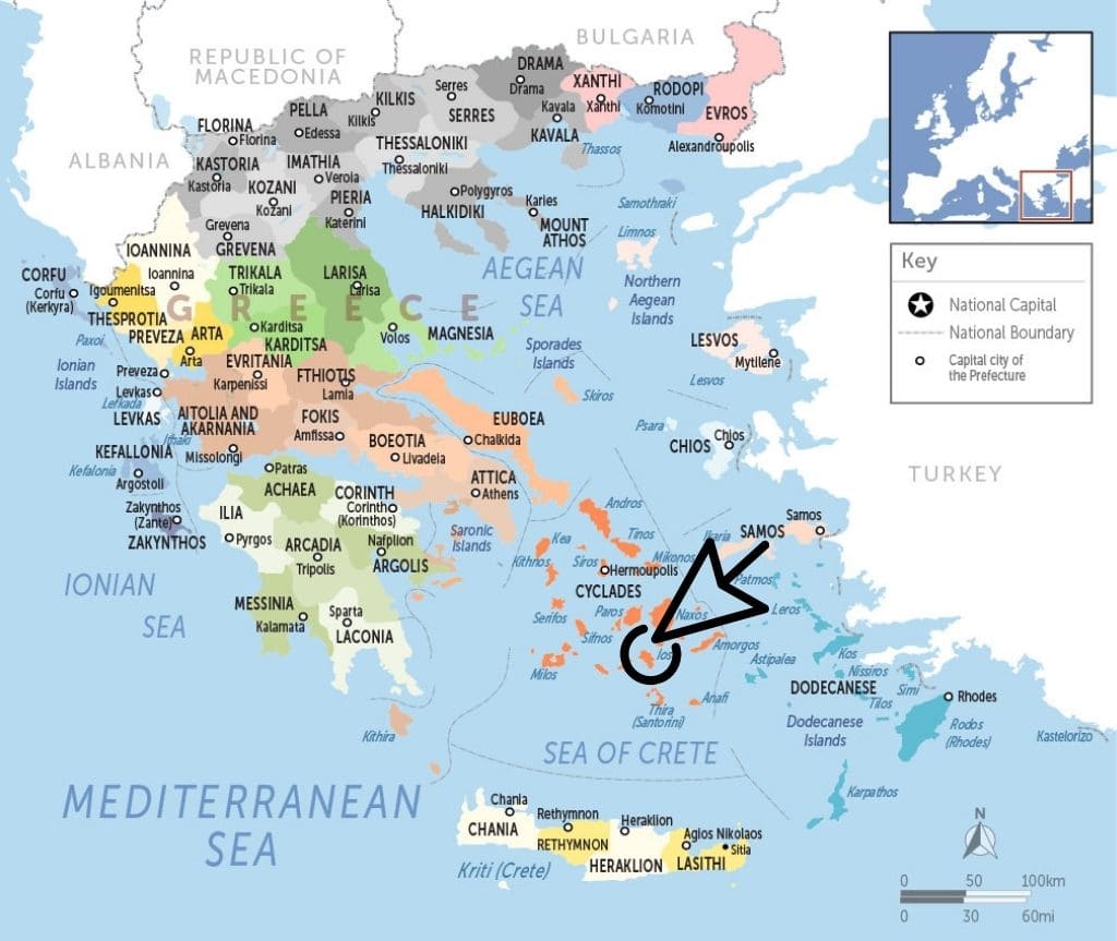 Where is Ios island map