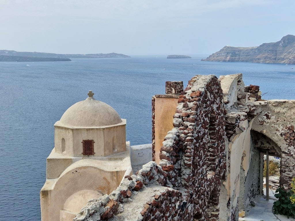 castle of Oia in Santorini