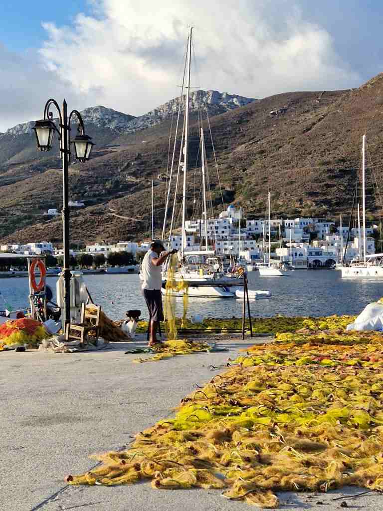 Fisherman - What to see in Katapola, Amorgos