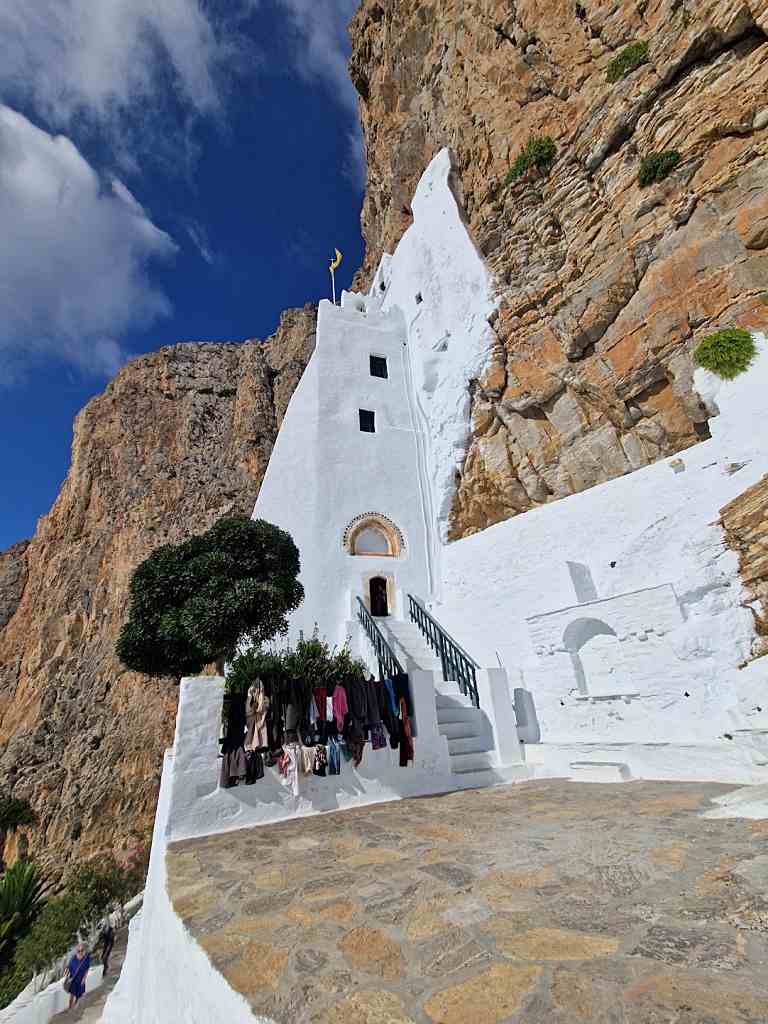 Outside monastery - A Guide to Hozoviotissa Monastery, Amorgos