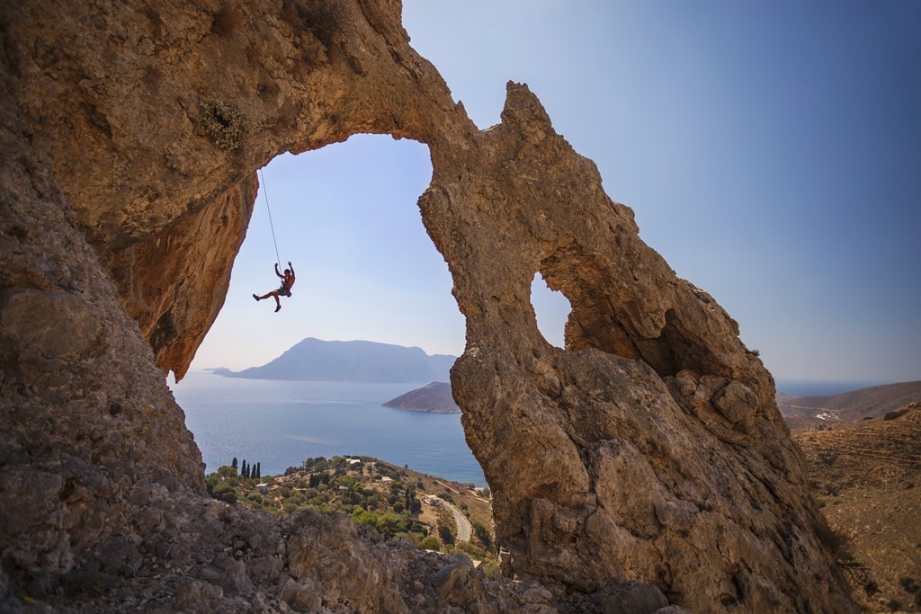 Rock climbing in Kalymnos Greece