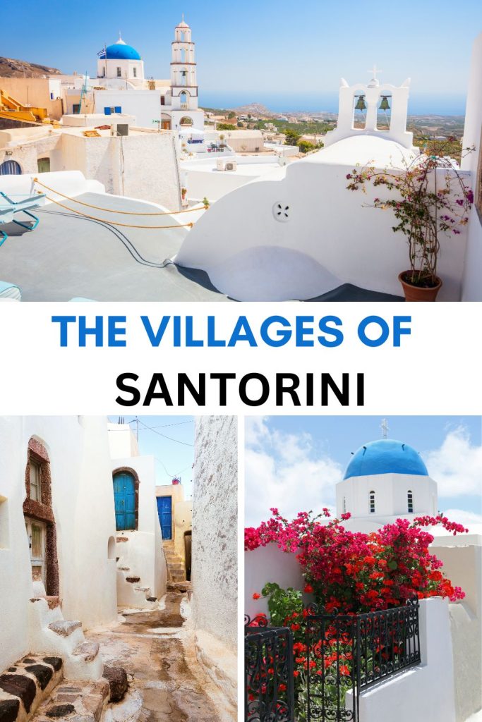 The villages of Santorini