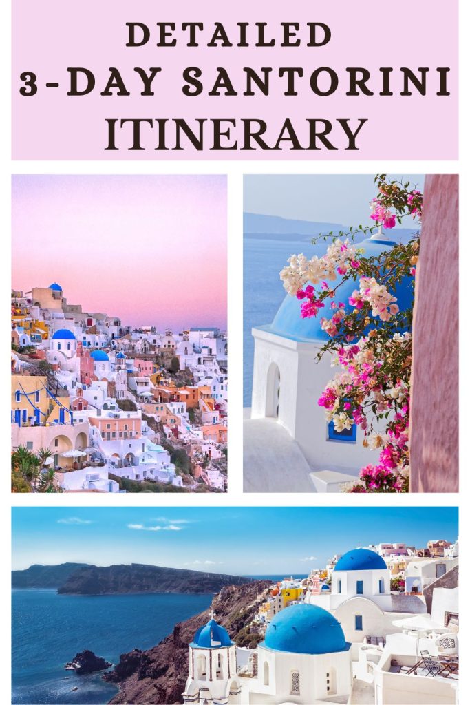 Planning a trip to Santorini, Greece? Find out how to spend 3 days in Santorini in this Santorini Itinerary guide for first-time visitors!